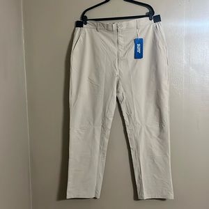Outdoorsports Pants Sz 42 Beige Pockets Elastic Waist Quick Dry Work Office